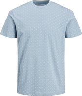 Jack & Jones T-shirt Jjminimal Aop Tee Ss Crew Neck 12182880 Faded Denim/reg Fit Mannen Maat - M