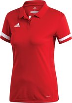 adidas T19 Sportshirt - Maat S  - Vrouwen - rood - wit