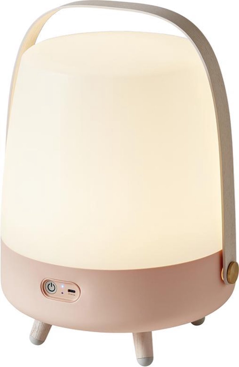 Kooduu Lite-Up PLAY Light Rose - Draadloze Bluetooth Speaker en Deense LED-Design Lamp in één - tot ruim 10 uur wireless muziek streamen - Kooduu