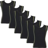 Beeren 6-Pack Jongens mouwloze shirts B.Y. Ricardo Zwart maat 128/140