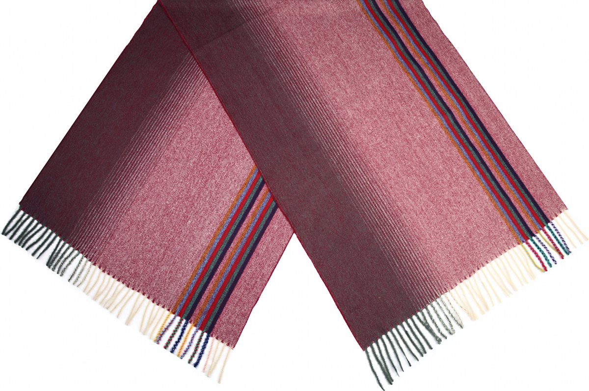 Cwi Sjaal - Gestreept - Dames - 180 X 65 Cm - Rood