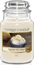 Yankee Candle Geurkaars Large Coconut Rice Cream - 17 cm / ø 11 cm