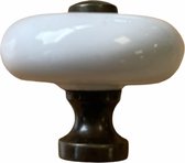 AVENUE decoration meubelknop - model "Seine" - Ø 35 mm - porselein / brons