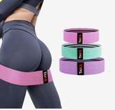 Weerstandsbanden Fitness Booty Band Resistance Band Sport - Full Body Gym Elastieken - Set van 3 - Thuis Sporten - TAIKO®