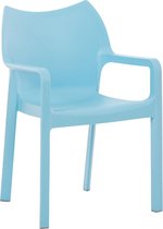 Chaise de jardin - Plastique - Confortable - Bleu clair