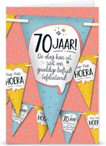 Wenskaart '70 jaar', incl 3 meter Vlaggenlijn