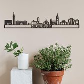 Skyline Hilversum zwart mdf (hout) - 60cm - City Shapes wanddecoratie