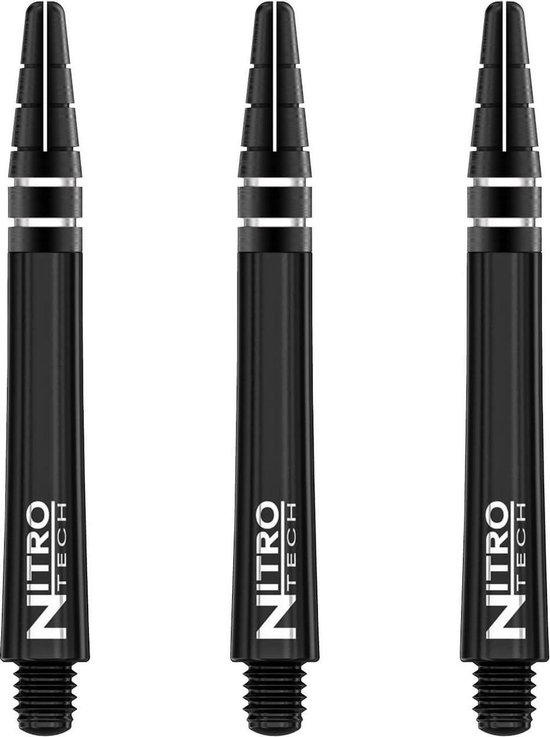 RED DRAGON - Nitrotech Selectiepakket 1 - Wit, Zwart en Grijs Medium Dartschachten - 3 sets per pakket (9 Dartschachten in totaal) van Merkloos — afbeelding 4