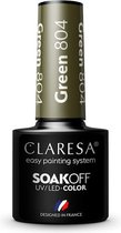 Claresa UV/LED Hybrid Gel Nagellak Groen #804 - 5ml.