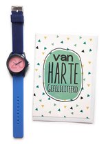 Verjaardag Horloge 20 jaar - Happy Birthday Watch + Wenskaart Van Harte Gefeliciteerd