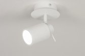Lumidora Opbouwspot 72720 - GU10 - Wit - Metaal - Badkamerlamp - IP44