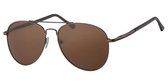 ELBO zonnebril - UV-protectie 400 - Gepolariseerd - Piloten bril - Hoogglans bruin
