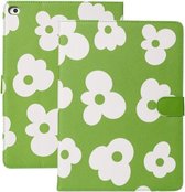 Bloemenpatroon Horizontale Flip Leren Case met Houder & Slaap- / Wekfunctie Voor iPad Pro 11 inch (2020) (Groen)