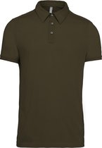 Kariban Heren Jersey Gebreide Polo Shirt (Licht Khaki)