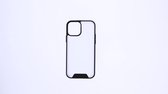 hoesje Geschikt voor: Apple iPhone 12 Pro Space Collection Smoke - Transparant - Anti kras - Zwarte rand
