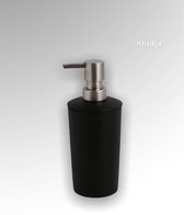 Zeeppomp - zeepdispenser - zwart - metaal - 8 x 18 cm