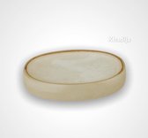 Zeepbakje - beige - zeepschaaltje - badkamer - toilet - 14 x 10 x 2.5 cm