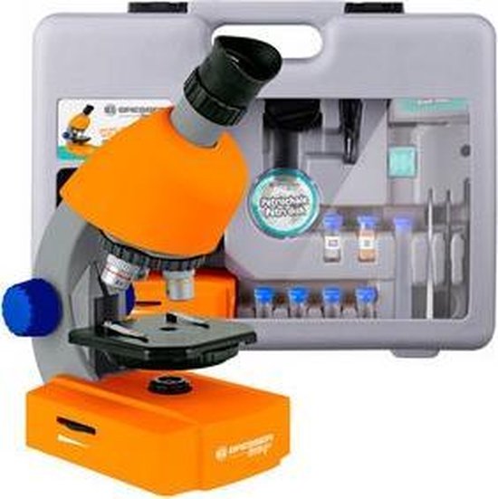 Bresser Junior Microscoop - Vergroting 40x-640x - Incl. Koffer, Preparaten en Accessoires