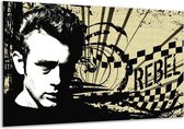 Art en verre Popart | Noir, blanc, marron | 120x70cm 1Hatch | Tirage photo sur verre |  F002191