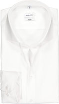 Seidensticker shaped fit overhemd - wit fijn Oxford - Strijkvrij - Boordmaat: 40