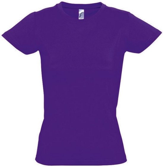 SOLS Dames/dames Imperial Heavy Short Sleeve T-Shirt (Donkerpaars)