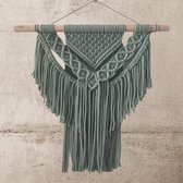 Macramé Bohemian Style Wandhanger Eucalyptus Green - Muurdecoratie - Poefenzo -