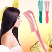 Pink-Antiklit Haarborstel Cyaan| Detangling Brush Cyaan | Hairbrush | Krullend Haar Verzorging | Stylingborstel | Magic Detangler Brush