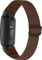 YONO Fitbit Inspire 2 Bandje - Nylon Stretch - Bruin