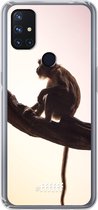 6F hoesje - geschikt voor OnePlus Nord N10 5G -  Transparant TPU Case - Macaque #ffffff