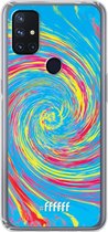 6F hoesje - geschikt voor OnePlus Nord N10 5G -  Transparant TPU Case - Swirl Tie Dye #ffffff