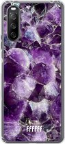 6F hoesje - geschikt voor Sony Xperia 10 III -  Transparant TPU Case - Purple Geode #ffffff