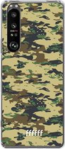 6F hoesje - geschikt voor Sony Xperia 1 III -  Transparant TPU Case - Desert Camouflage #ffffff