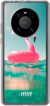 6F hoesje - geschikt voor Huawei P40 Pro -  Transparant TPU Case - Flamingo Floaty #ffffff