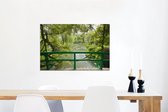 Vue sur l'eau du pont japonais dans le jardin de Monet à la française Giverny Toile 60x40 cm - Tirage photo sur toile (Décoration murale salon / chambre)