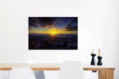 Canvas Schilderij De zonsopgang van Durban in Zuid-Afrika - 60x40 cm - Wanddecoratie