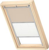 VELUX Origineel Verduisterend Rolgordijn Plus Plissé (DFD), Zilveren Kozijn, M08, 308, 2, Beige