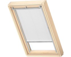 VELUX Jaloezie (PAL) voor VELUX Dakramen MK04, Zilveren Kozijn, Handbediend, Wit