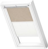 VELUX Origineel Verduisterend Rolgordijn Plus Plissé (DFD) Wit Kozijn, UK04, Natural