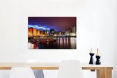 Canvas Schilderij Liverpool - Water - Engeland - 90x60 cm - Wanddecoratie