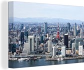 Canvas Schilderij Stad - Tokyo - Skyline - 60x40 cm - Wanddecoratie