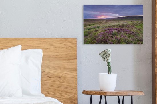 Ciel coloré sur le parc national d'Exmoor en Angleterre Toile 30x20 cm - petit - Tirage photo sur toile (Décoration murale salon / chambre)