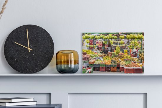 Un étal de fruits et légumes frais sur le marché en Colombie toile 30x20 cm - petit - Tirage photo sur toile (Décoration murale salon / chambre)