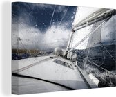 Voilier sur la mer du Nord 60x40 cm - Tirage photo sur toile (Décoration murale salon / chambre)