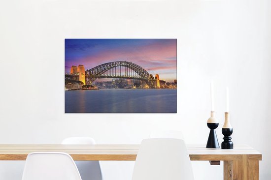 Skyline Sydney et le Harbour Bridge de Sydney en Australie 90x60 cm - Impression photo sur toile peinture Décoration murale salon / chambre à coucher)