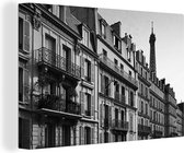 Haut de la Tour Eiffel 140x90 cm - Tirage photo sur toile (Décoration murale salon / chambre)