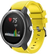 Geschikt voor Garmin Vivoactive 3 silicone band - geel - 42mm