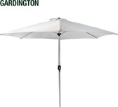 Gardington Parasol – 270 cm – Grijze Paal - Wit Doek - Aluminium