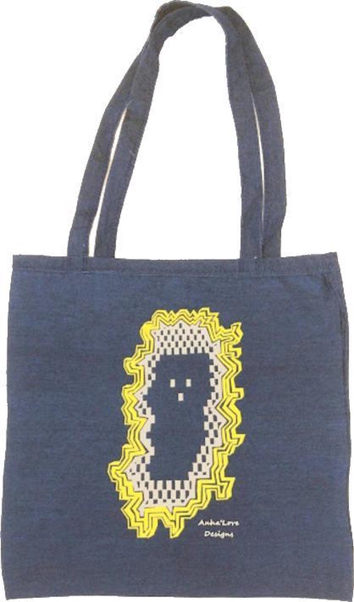 Anha'Lore Designs - Spookje - Exclusieve handgemaakte tote bag - Navy Jeanslook