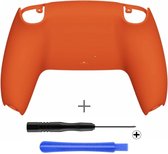 PS5 Controller Behuizing Shell - Oranje Soft Touch - Back Shell
