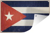 Tuinposter - Tuindoek - Tuinposters buiten - Een illustratie van de Cubaanse vlag - 120x80 cm - Tuin